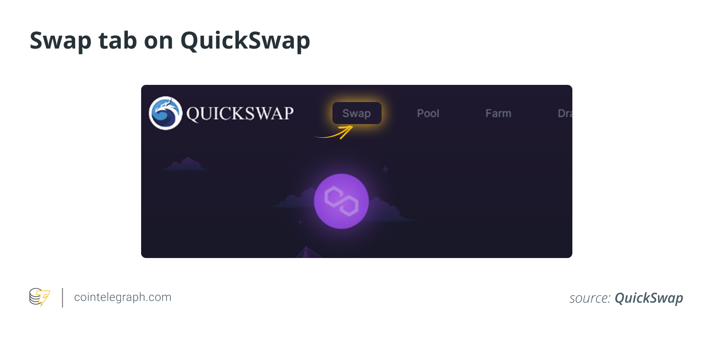 Swap tab on QuickSwap