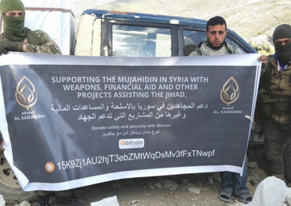 The Department of Justice released photo of a group posting a request for donations and claiming to be a Syrian charity, but allegedly sought funds to support the mujahidin in Syria with weapons, financial aid and other projects assisting the jihad.