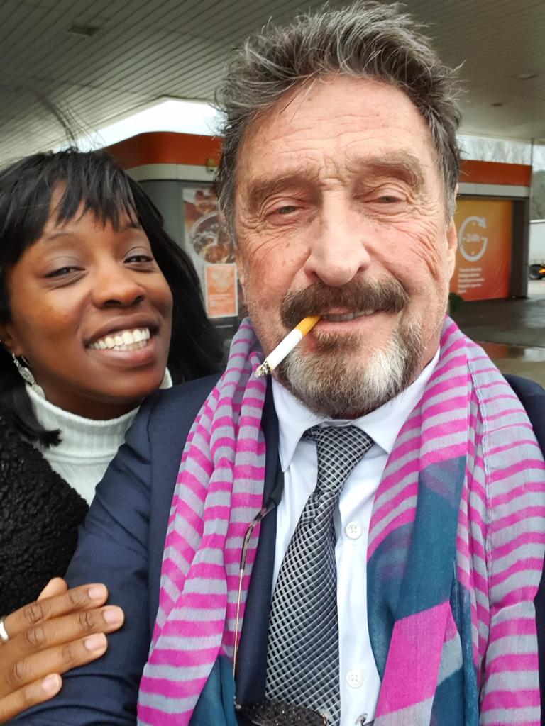 John McAfee and wife Janice McAfee (supplied)